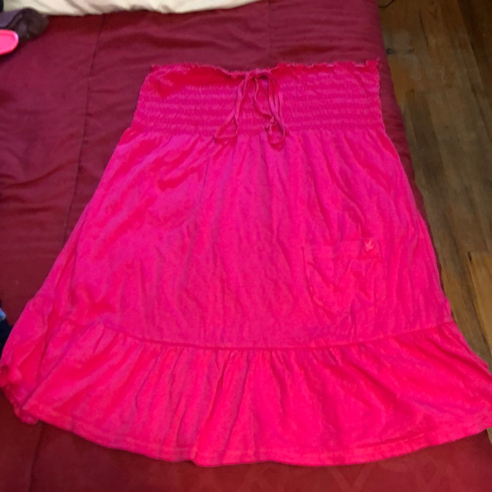 A strapless dress.